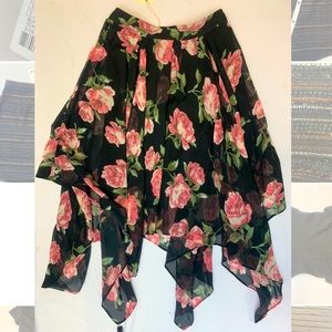 Mid length, floral skirt